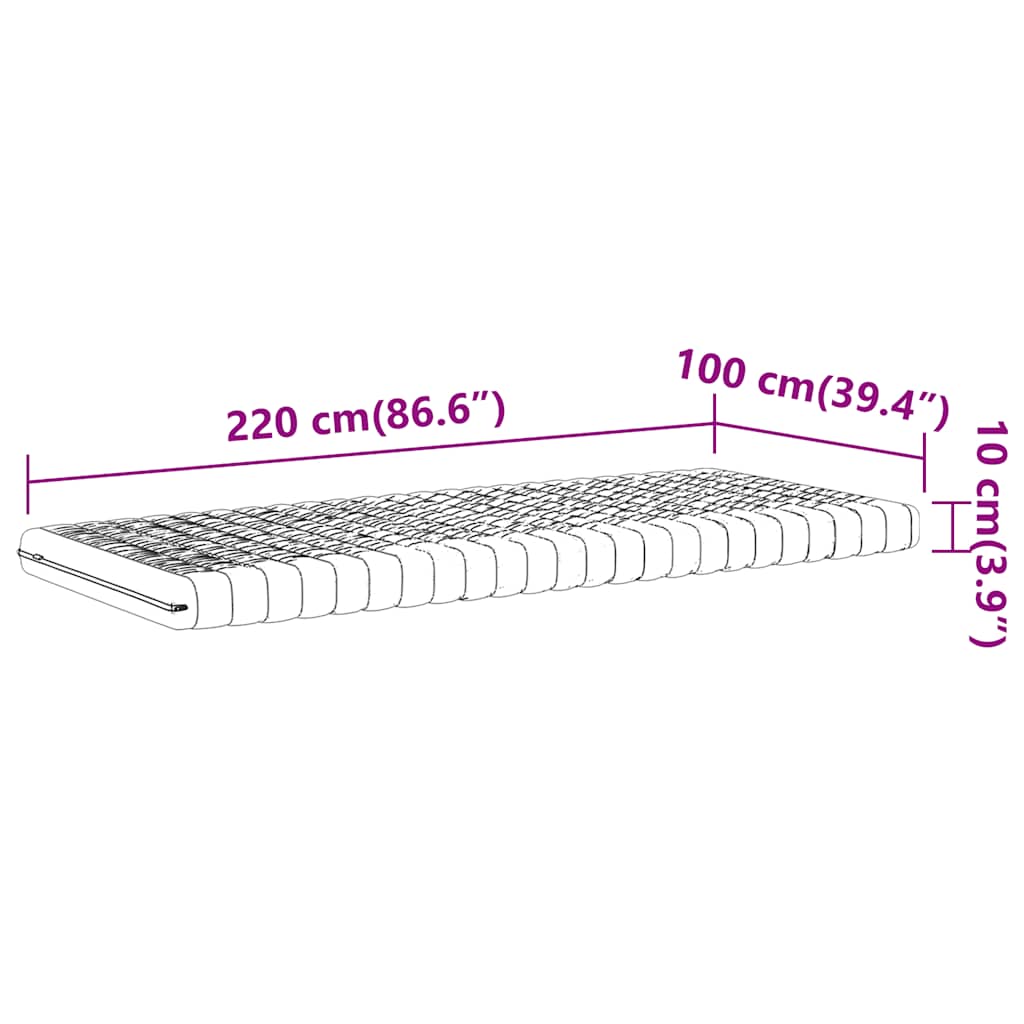 Schuimmatras 7 zones hardheid 20 ILD 100x220 cm wit is nu te koop bij PeponiXL, paradijselijk wonen!