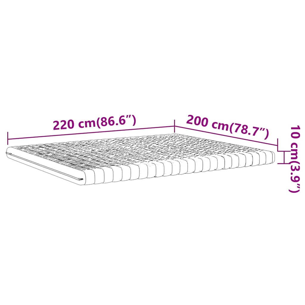 Schuimmatras 7 zones hardheid 20 ILD 200x220 cm wit is nu te koop bij PeponiXL, paradijselijk wonen!
