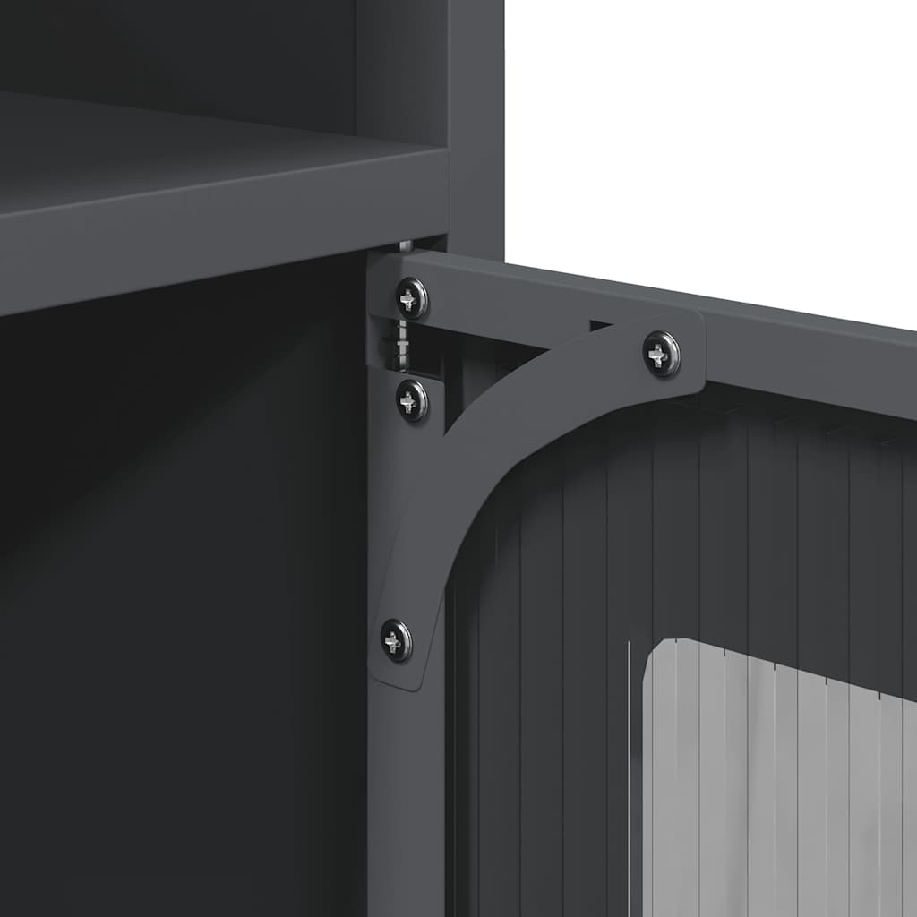 Dressoir 100,5x39x107 cm koudgewalst staal antracietkleurig is nu te koop bij PeponiXL, paradijselijk wonen!