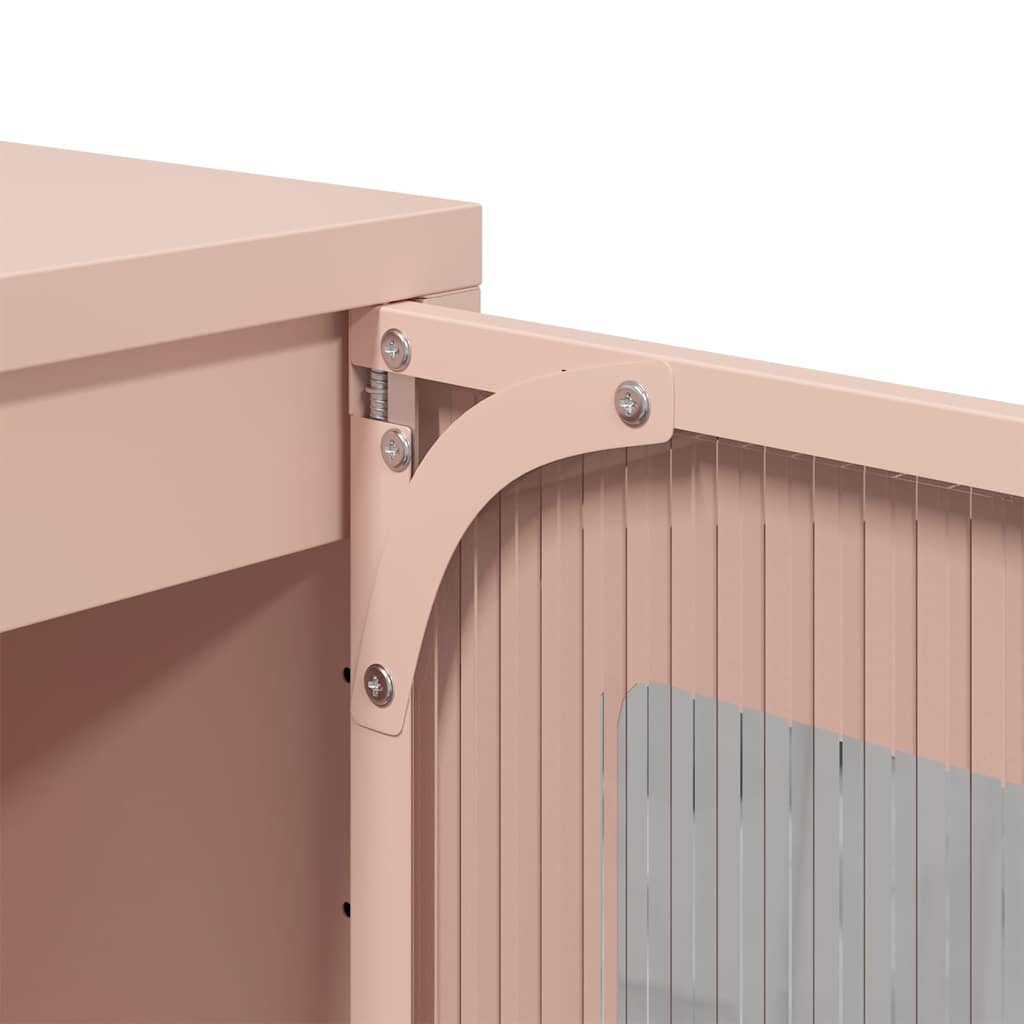 Dressoir 100,5x39x107 cm koudgewalst staal roze is nu te koop bij PeponiXL, paradijselijk wonen!