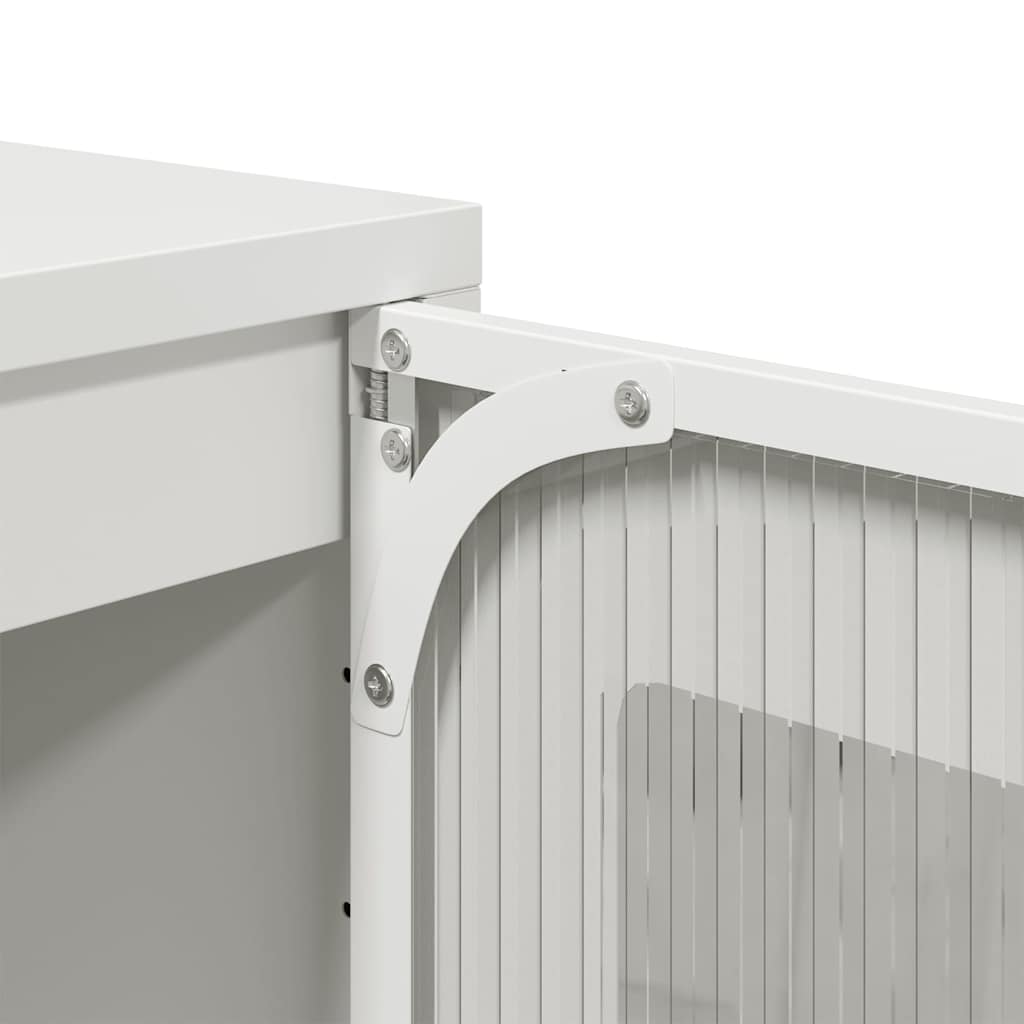 Dressoir 100,5x39x107 cm koudgewalst staal wit is nu te koop bij PeponiXL, paradijselijk wonen!