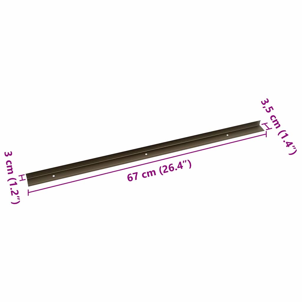 Trapprofielen 30 pcs Bruin 67 x 3.5 x 3 cm Aluminium is nu te koop bij PeponiXL, paradijselijk wonen!