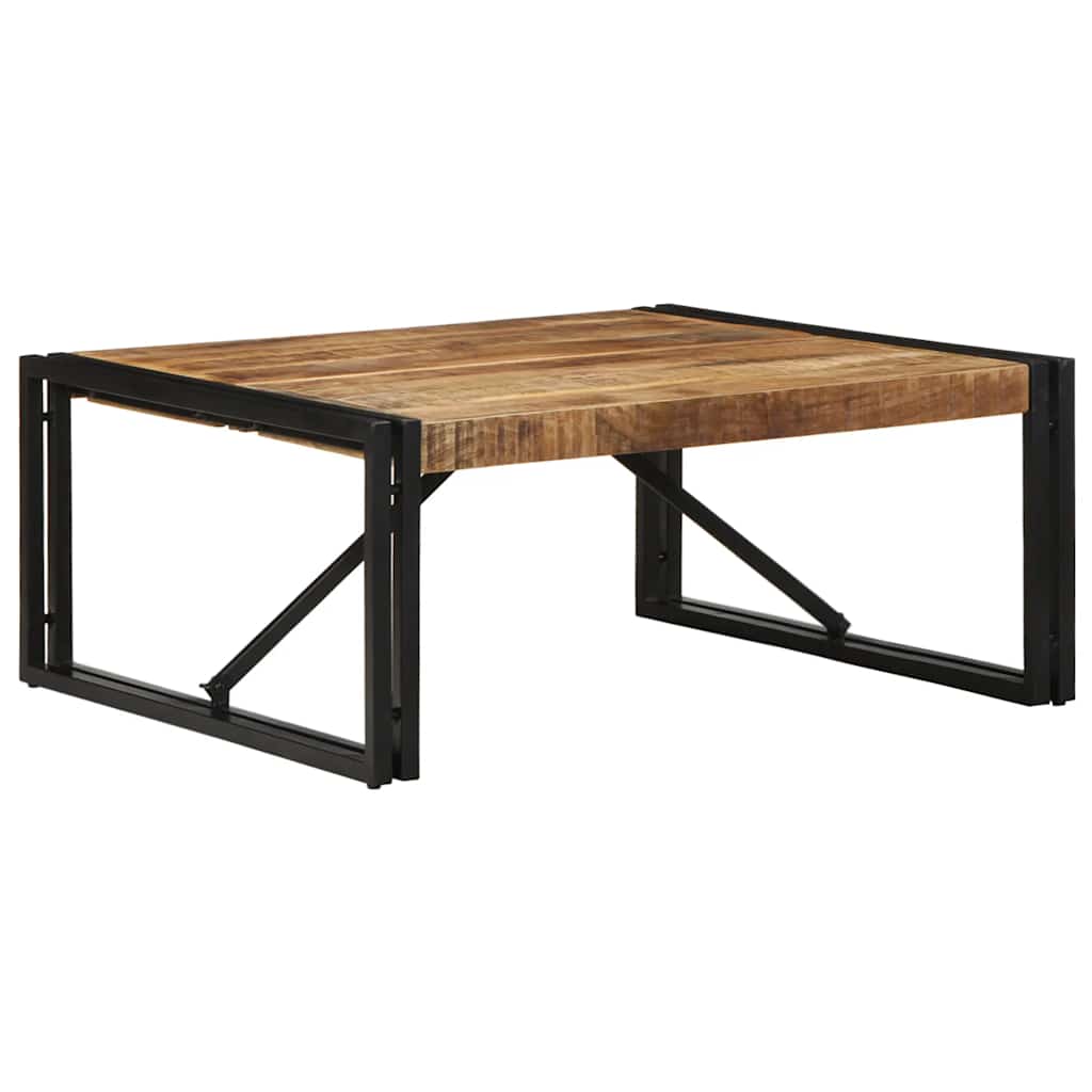 Salontafel 80x80x35 cm massief ruw mangohout is nu te koop bij PeponiXL, paradijselijk wonen!