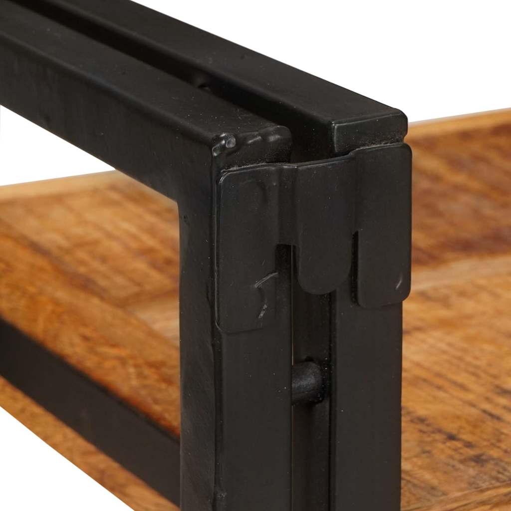 Nachtkastje 2 pcs Bruin en zwart Massief Mango Hout is nu te koop bij PeponiXL, paradijselijk wonen!