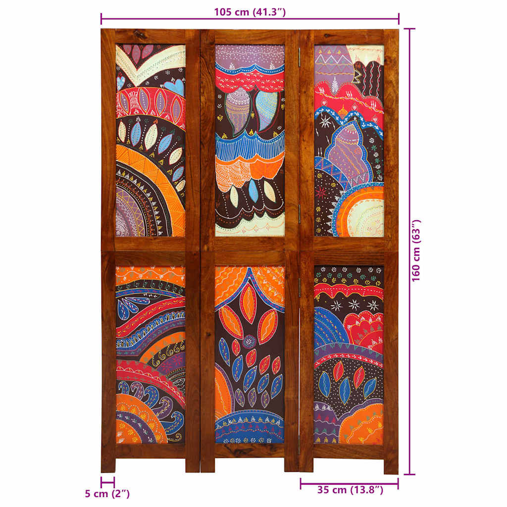 Kamerverdeler Honingbruin 105 x 1,5 x 160 cm Massief Acaciahout is nu te koop bij PeponiXL, paradijselijk wonen!