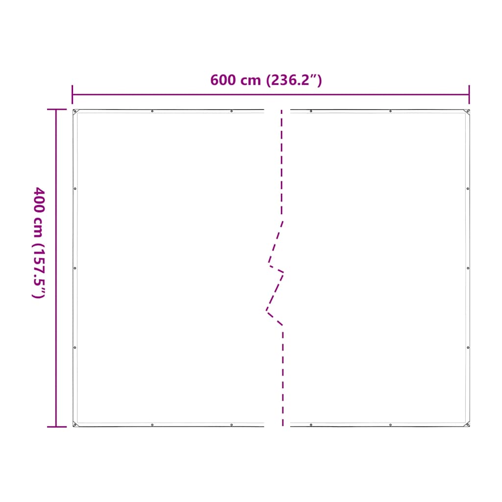 Doorzichtig zeildoek met zeilringen 4x6 m polyethyleen is nu te koop bij PeponiXL, paradijselijk wonen!