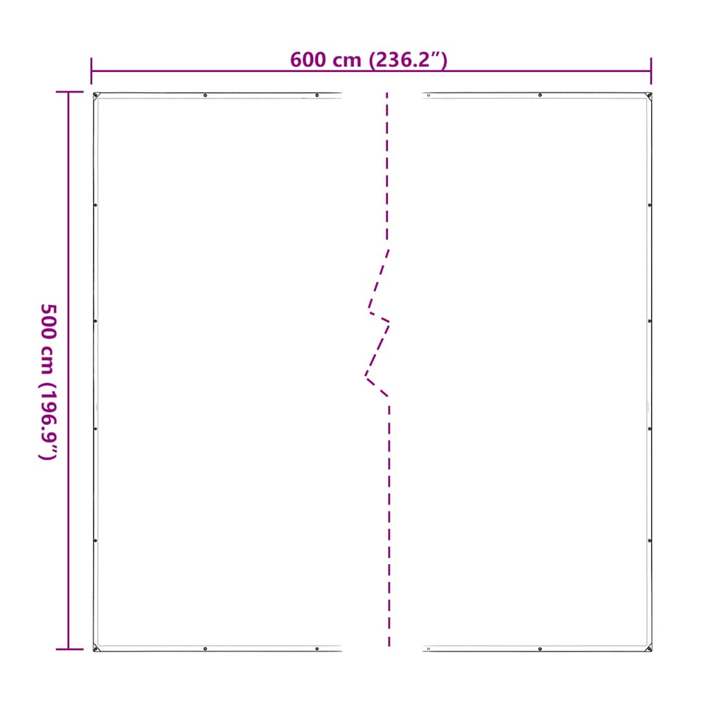 Doorzichtig zeildoek met zeilringen 5x6 m polyethyleen is nu te koop bij PeponiXL, paradijselijk wonen!