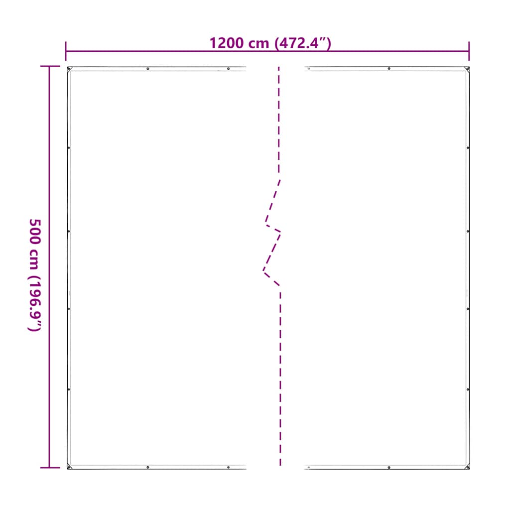 Doorzichtig zeildoek met zeilringen 5x12 m polyethyleen is nu te koop bij PeponiXL, paradijselijk wonen!