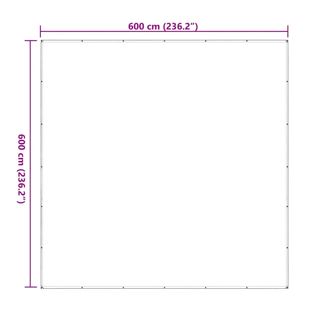 Doorzichtig zeildoek met zeilringen 6x6 m polyethyleen is nu te koop bij PeponiXL, paradijselijk wonen!