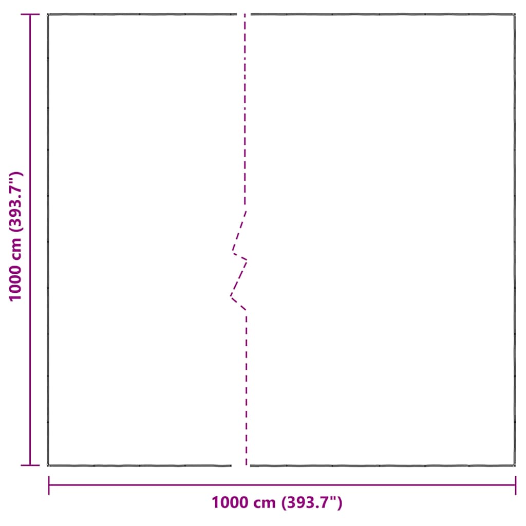 Doorzichtig zeildoek met zeilringen 10x10 m polyethyleen is nu te koop bij PeponiXL, paradijselijk wonen!