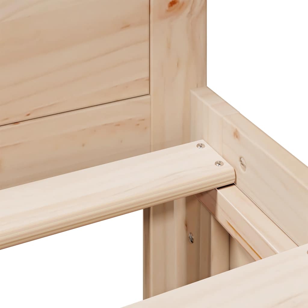 Bedframe zonder matras met hoofdbord grenenhout 135x190 cm is nu te koop bij PeponiXL, paradijselijk wonen!