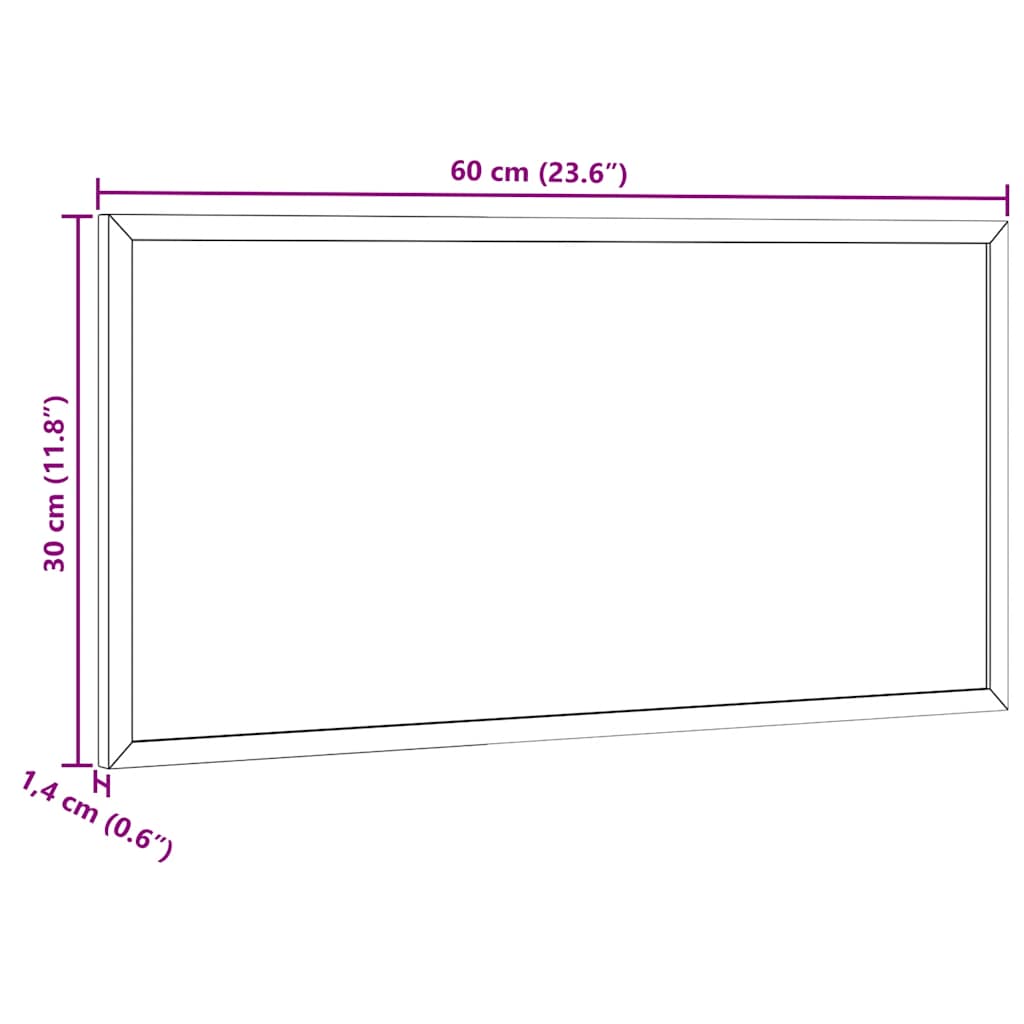 Magnetisch whiteboard met massief grenenhouten frame 60x30 cm is nu te koop bij PeponiXL, paradijselijk wonen!