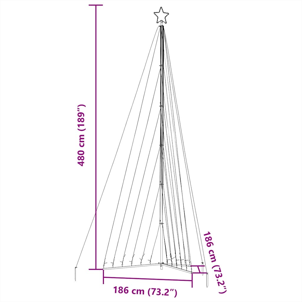 LED-kerstboom 789 LEDs warm wit 476 cm is nu te koop bij PeponiXL, paradijselijk wonen!