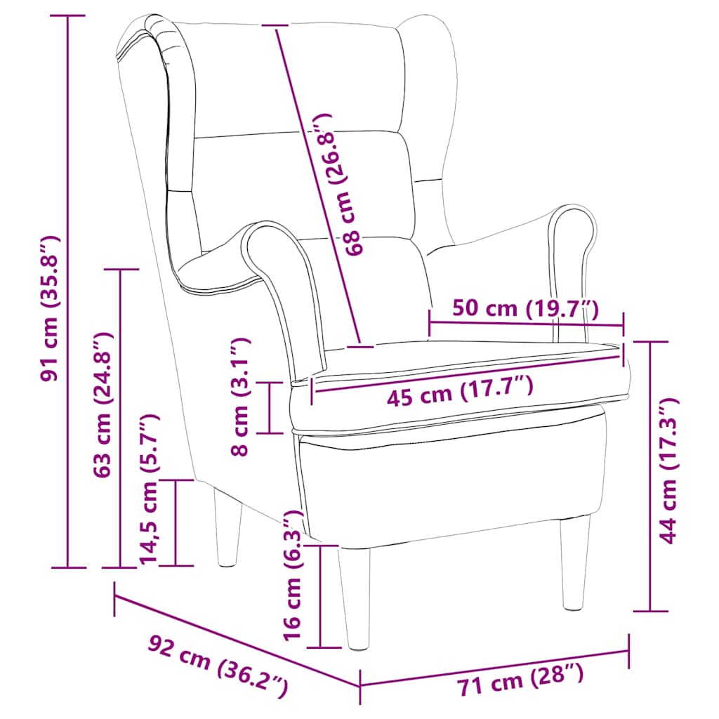 Fauteuil 74x84x100 cm stof wolkengrijs is nu te koop bij PeponiXL, paradijselijk wonen!