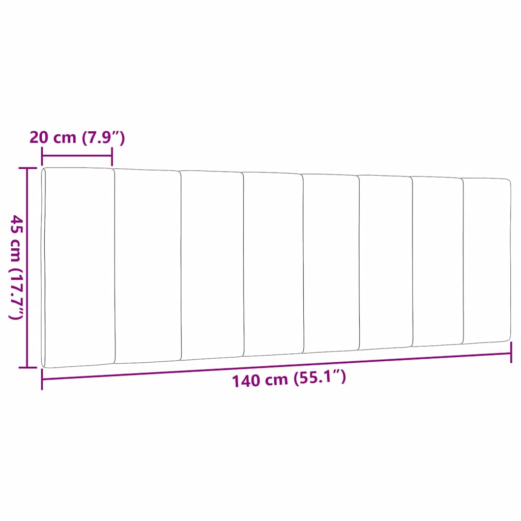 Hoofdbordkussen "Hanko" 140 cm stof blauw is nu te koop bij PeponiXL, paradijselijk wonen!