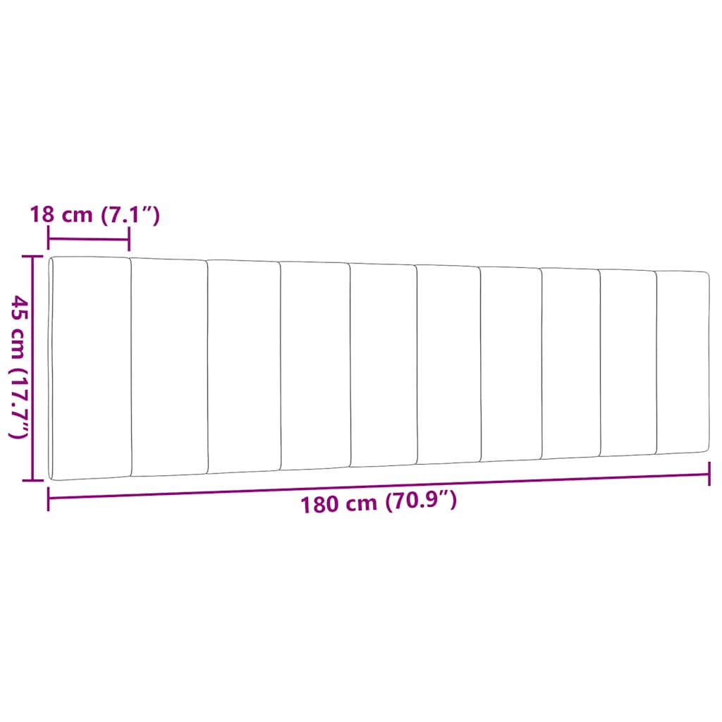 Hoofdbordkussen "Hanko" 180 cm stof crèmekleurig is nu te koop bij PeponiXL, paradijselijk wonen!