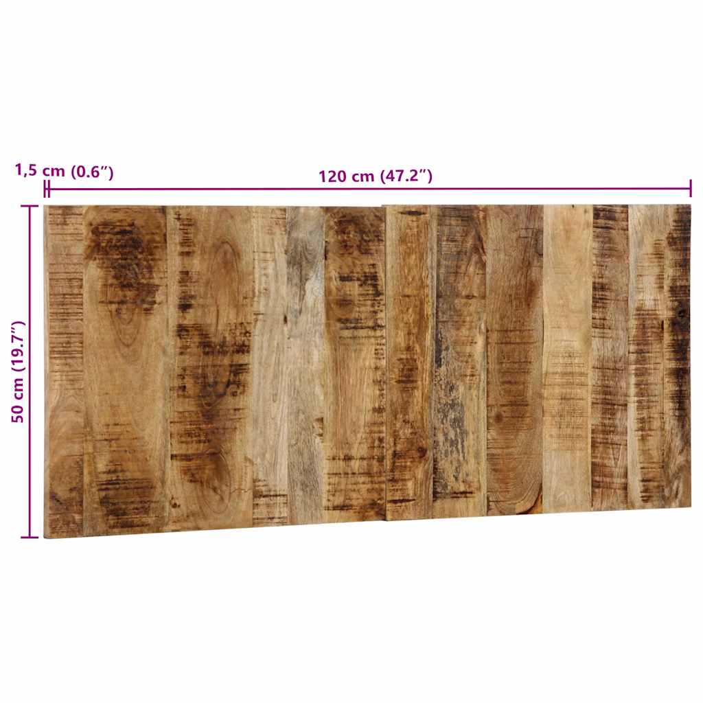 Hoofdbord 120 cm massief ruw mangohout is nu te koop bij PeponiXL, paradijselijk wonen!