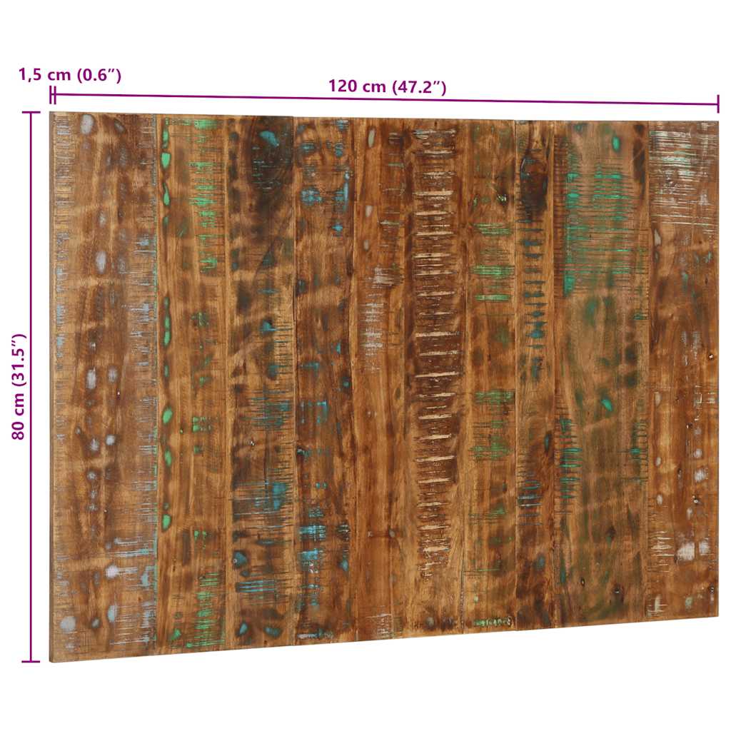 Hoofdbord 120 cm massief gerecycled hout meerkleurig is nu te koop bij PeponiXL, paradijselijk wonen!