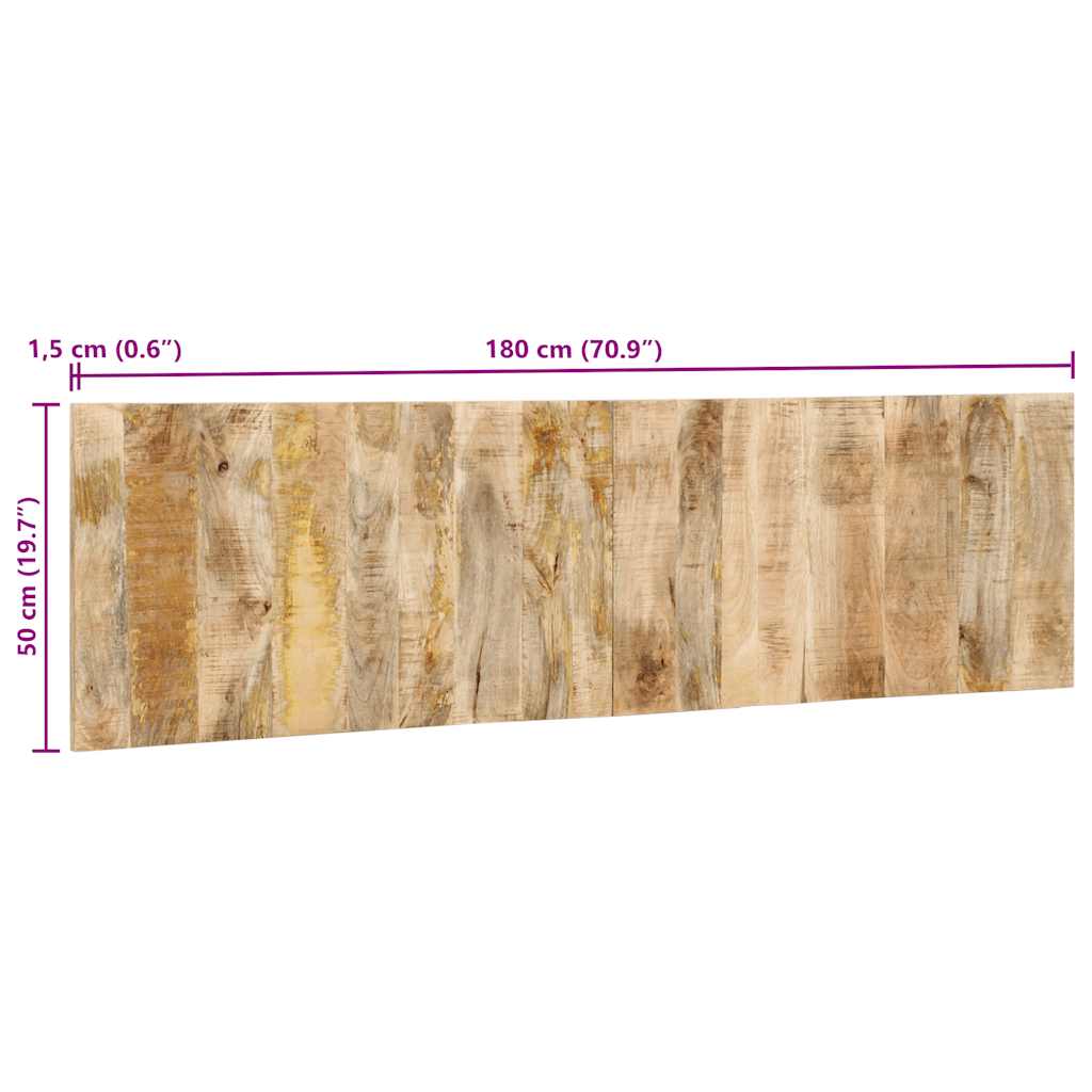 Hoofdbord 180 cm massief ruw mangohout is nu te koop bij PeponiXL, paradijselijk wonen!