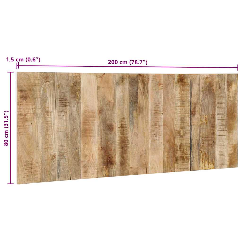 Hoofdbord 200 cm massief ruw mangohout is nu te koop bij PeponiXL, paradijselijk wonen!