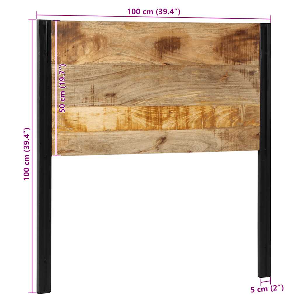 Hoofdeinde 100 cm massief hout mango en ijzer is nu te koop bij PeponiXL, paradijselijk wonen!