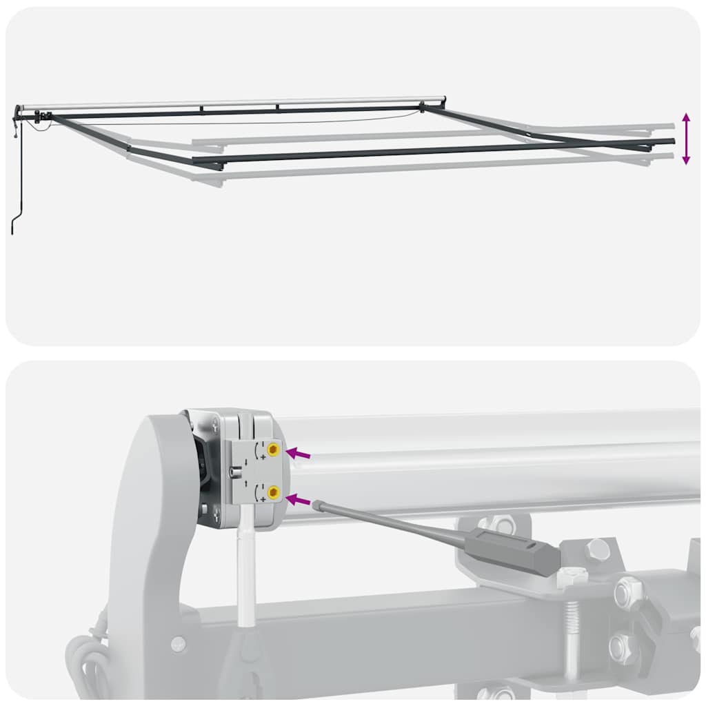 Luifel automatisch uittrekbaar met LED's 450x300 cm bordeaux is nu te koop bij PeponiXL, paradijselijk wonen!