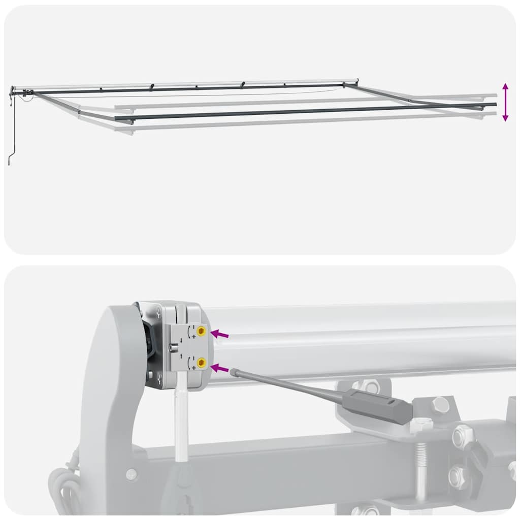 Luifel automatisch uittrekbaar LED 600x300 cm antraciet en wit is nu te koop bij PeponiXL, paradijselijk wonen!