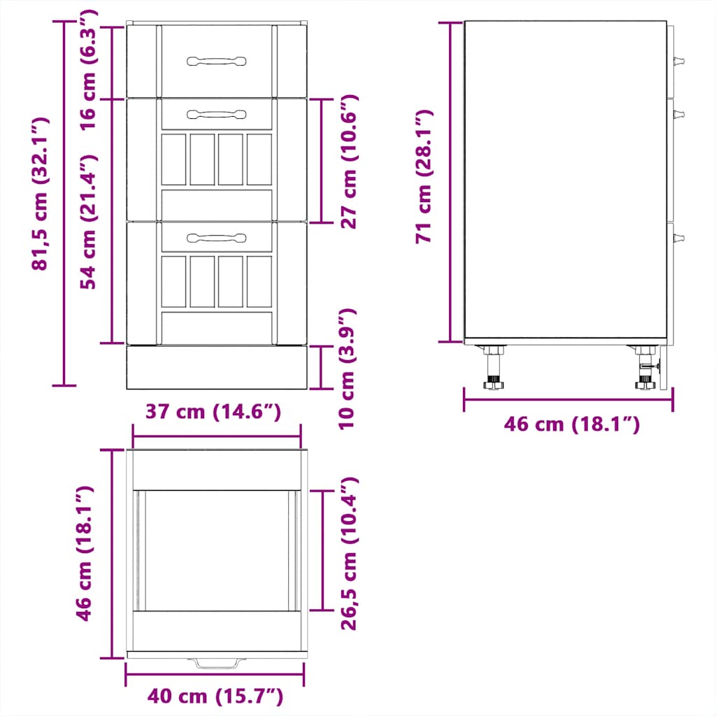Onderkast Lucca bewerkt hout wit is nu te koop bij PeponiXL, paradijselijk wonen!