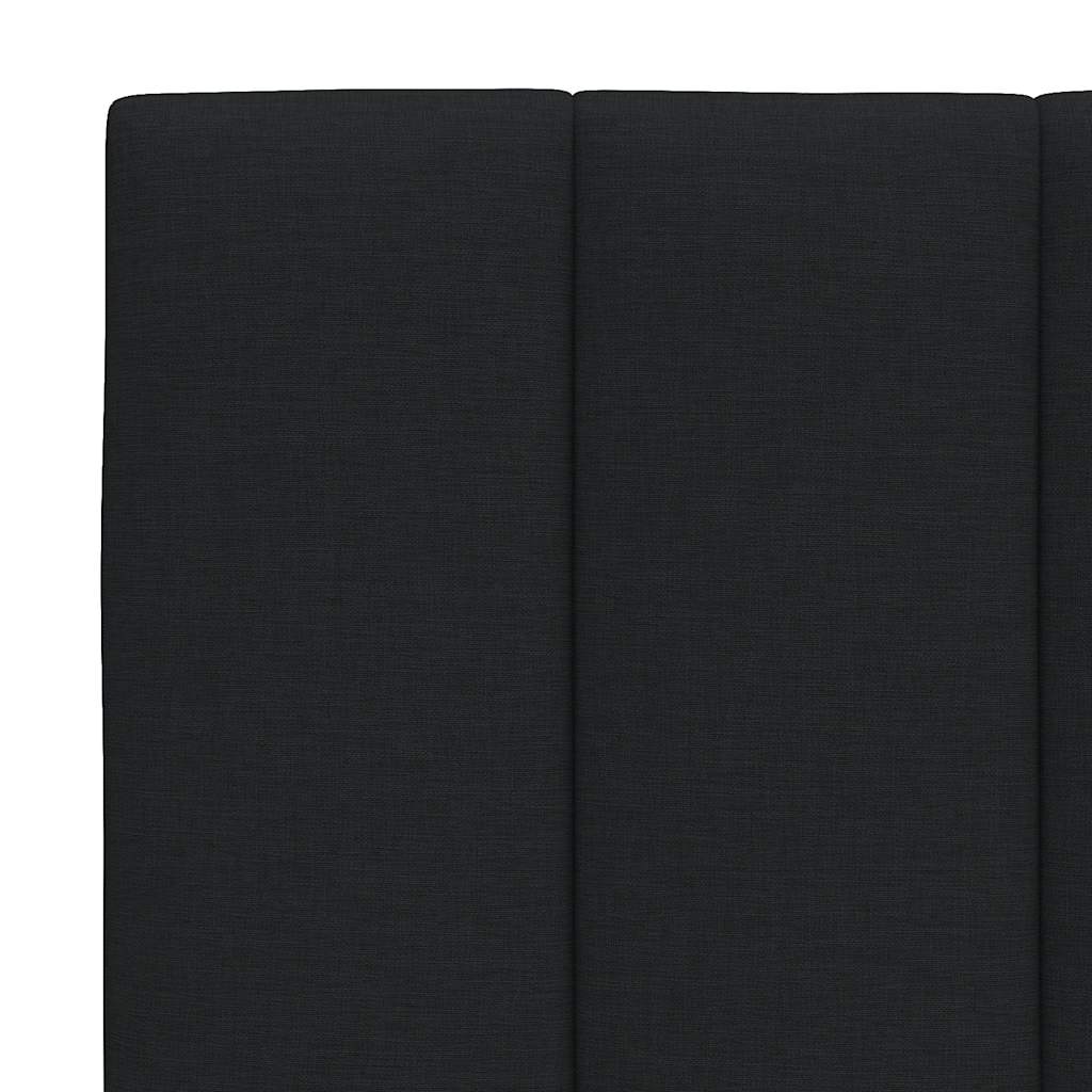 Bedframe zonder matras "Hanko" 90x190 cm stof zwart is nu te koop bij PeponiXL, paradijselijk wonen!