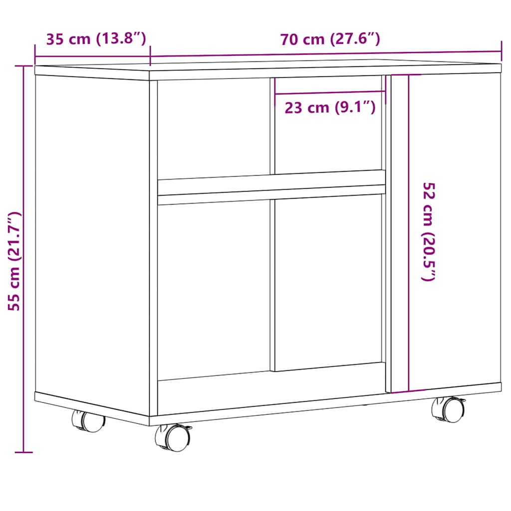 Bijzettafel 70x35x55 cm bewerkt hout artisanaal eikenkleurig is nu te koop bij PeponiXL, paradijselijk wonen!