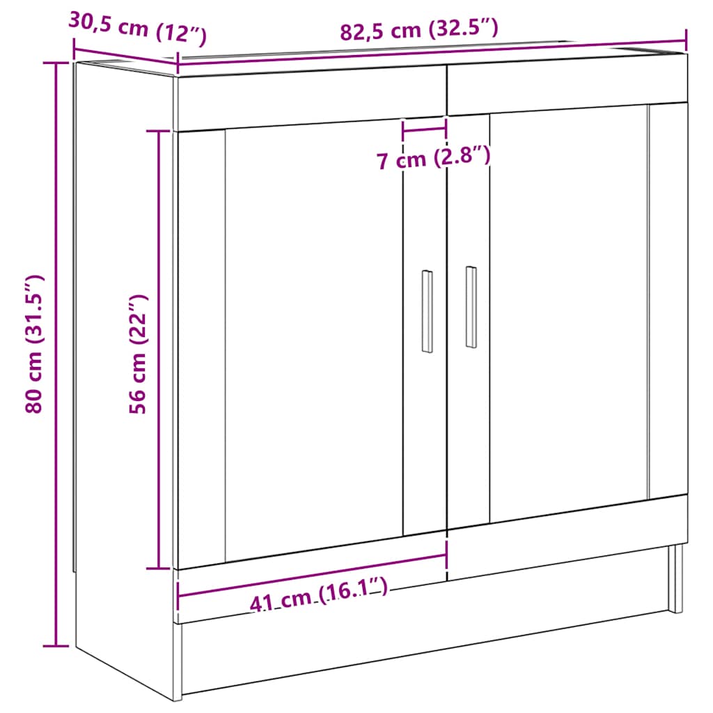 Boekenkast 82,5x30,5x80 cm bewerkt hout artisanaal eikenkleurig is nu te koop bij PeponiXL, paradijselijk wonen!