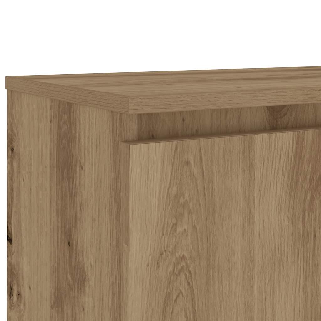 Tv-meubel met LED 120x30x36 cm bewerkt hout artisanaal eiken is nu te koop bij PeponiXL, paradijselijk wonen!