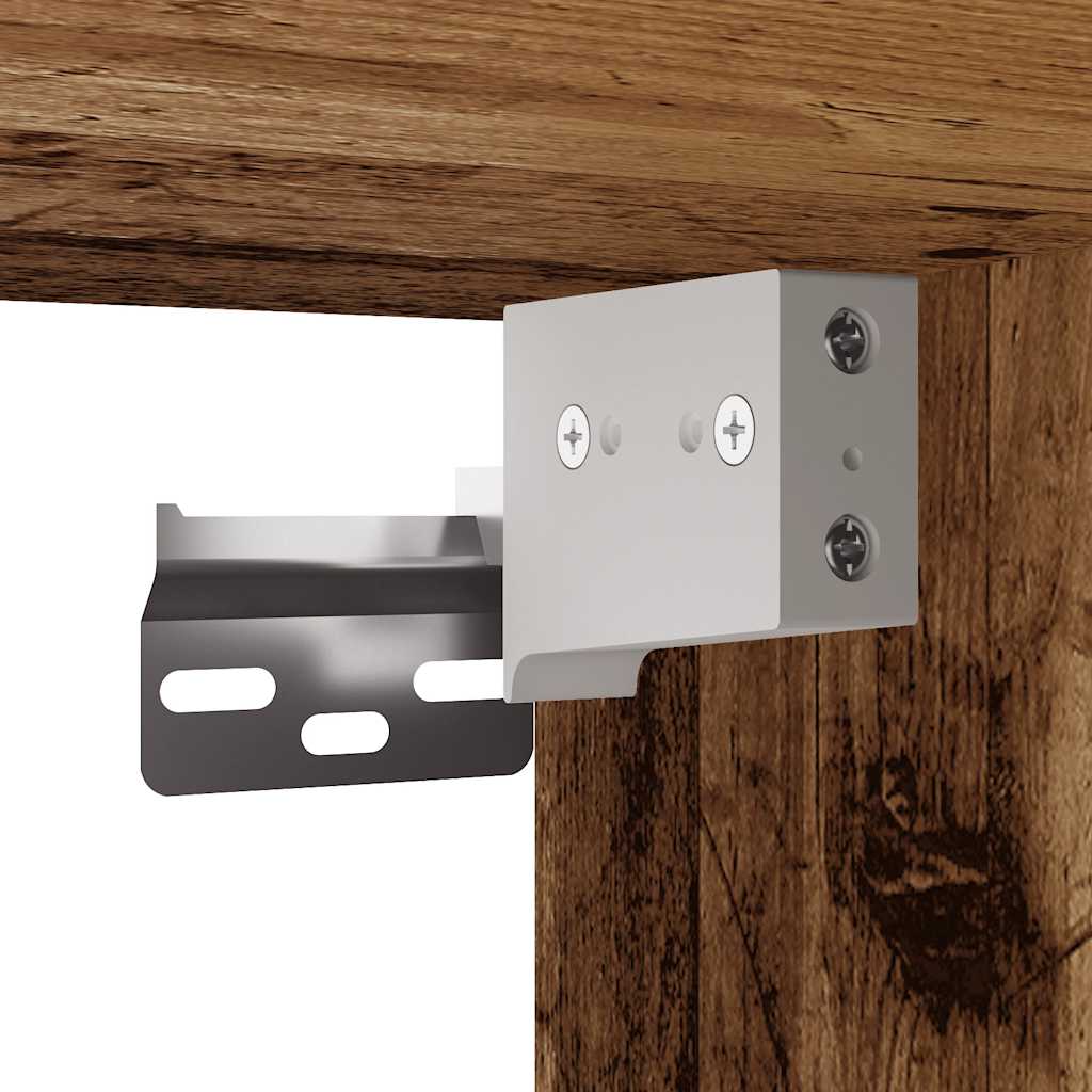 Tv-wandmeubels met LED-verlichting 2 st 30x28,5x30 cm oud hout is nu te koop bij PeponiXL, paradijselijk wonen!