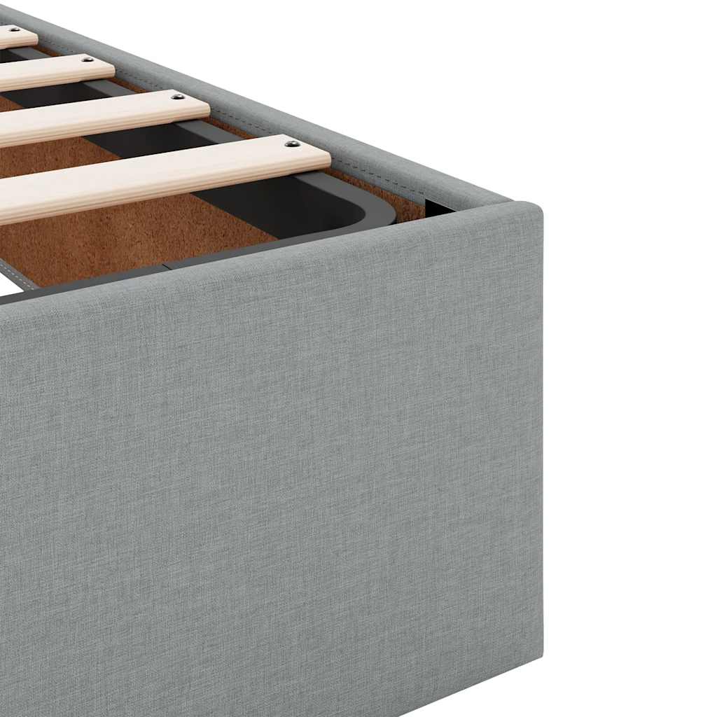 Bedframe zonder matras 80x200 cm stof lichtgrijs is nu te koop bij PeponiXL, paradijselijk wonen!