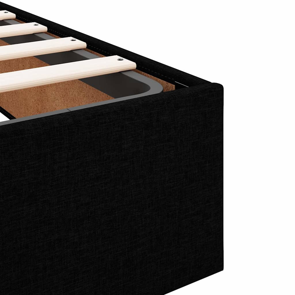 Bedframe zonder matras 90x190 cm stof zwart is nu te koop bij PeponiXL, paradijselijk wonen!