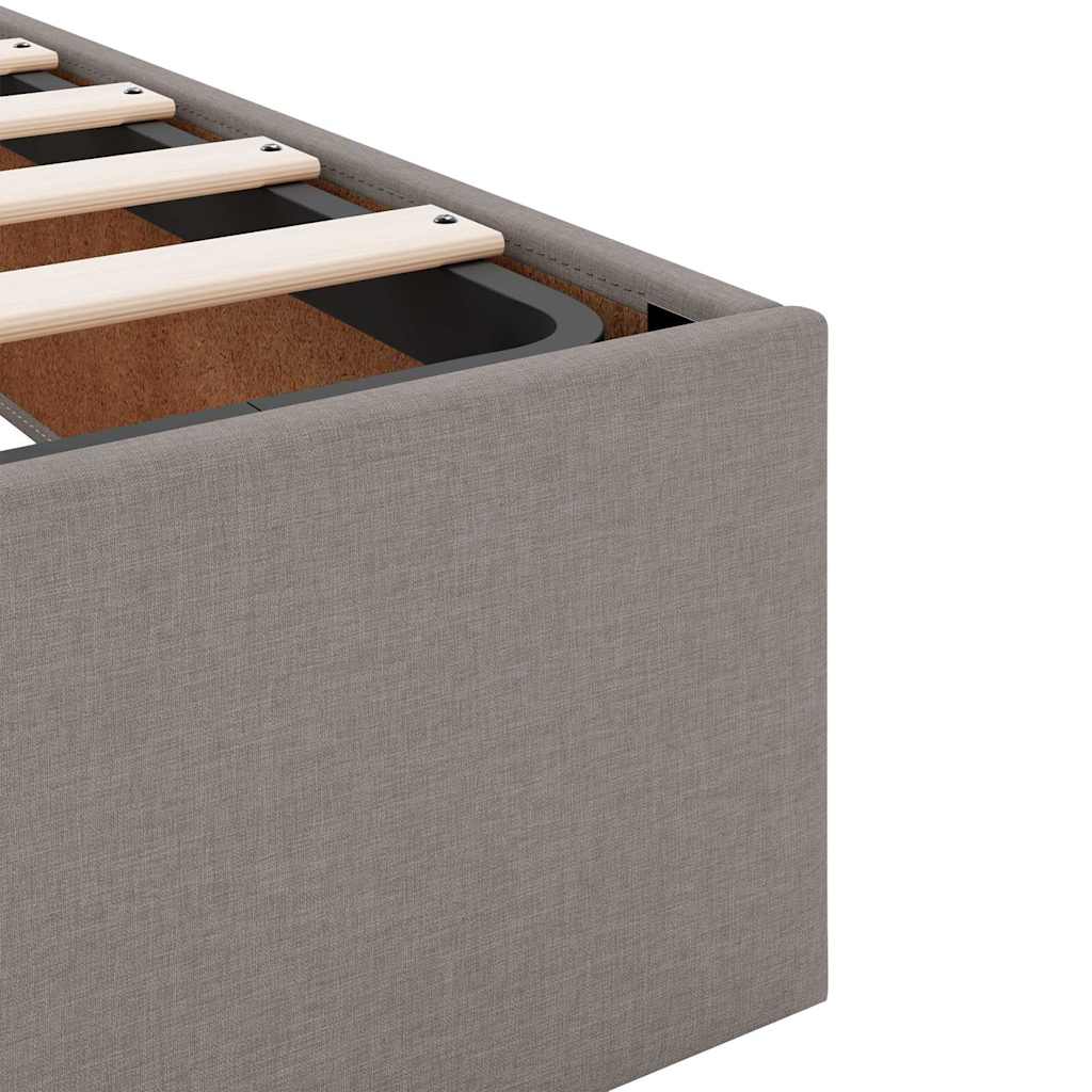 Bedframe zonder matras 120x190 cm stof taupe is nu te koop bij PeponiXL, paradijselijk wonen!