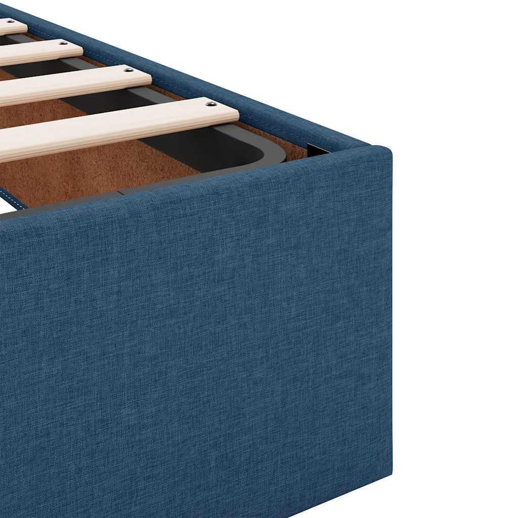 Bedframe zonder matras 120x200 cm stof blauw is nu te koop bij PeponiXL, paradijselijk wonen!