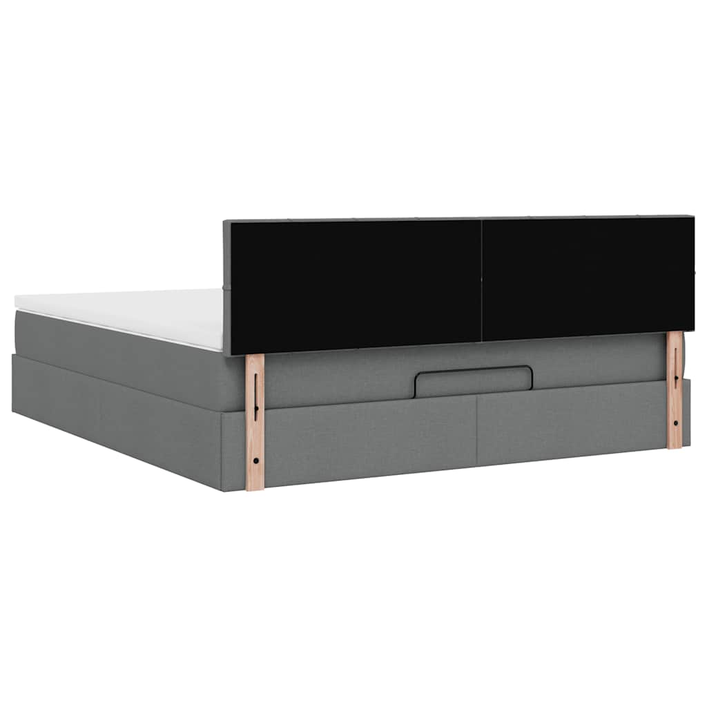 Ottoman bed met matras 180x200cm stof donkergrijs is nu te koop bij PeponiXL, paradijselijk wonen!