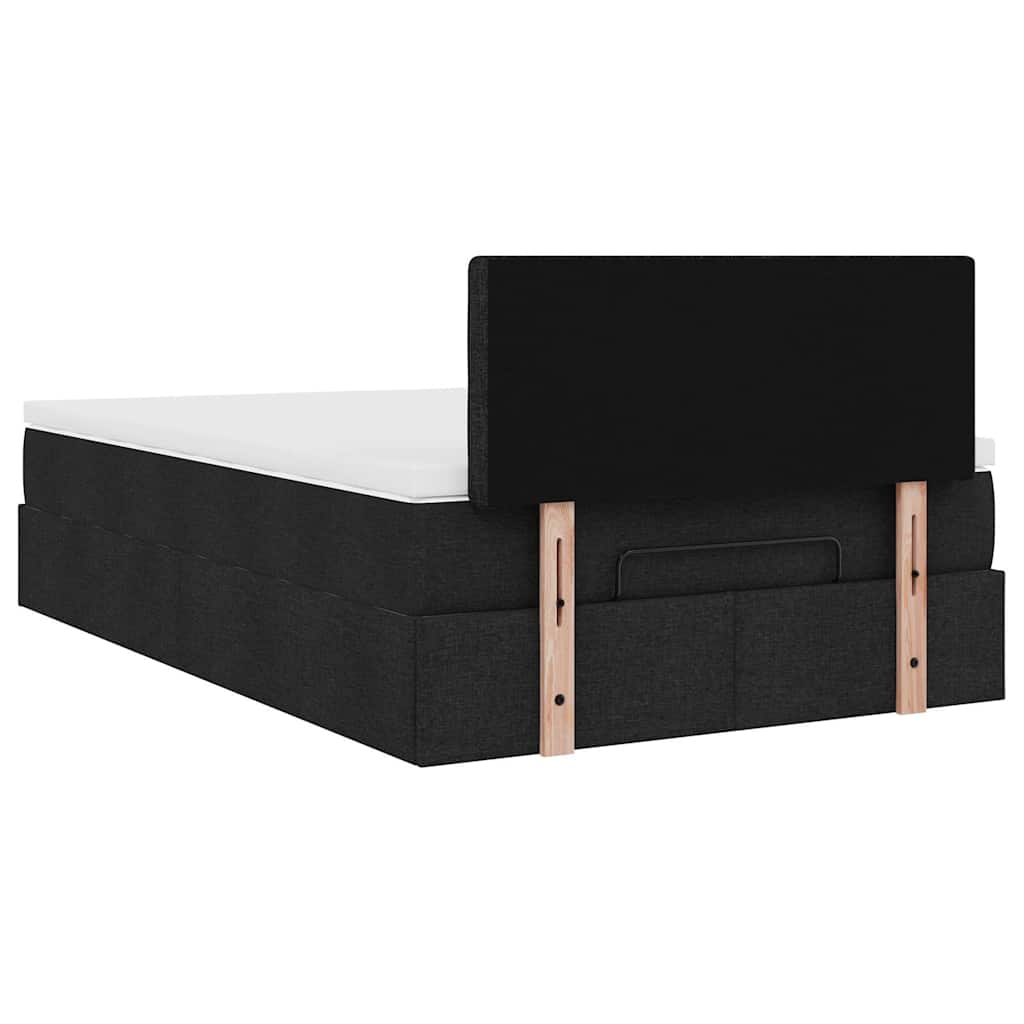 Bed met matras 120x200 cm stof zwart is nu te koop bij PeponiXL, paradijselijk wonen!