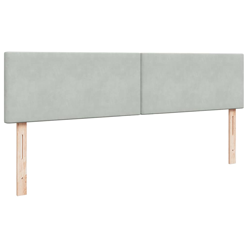 Ottoman bed met matras 200x200 cm fluweel lichtgrijs is nu te koop bij PeponiXL, paradijselijk wonen!