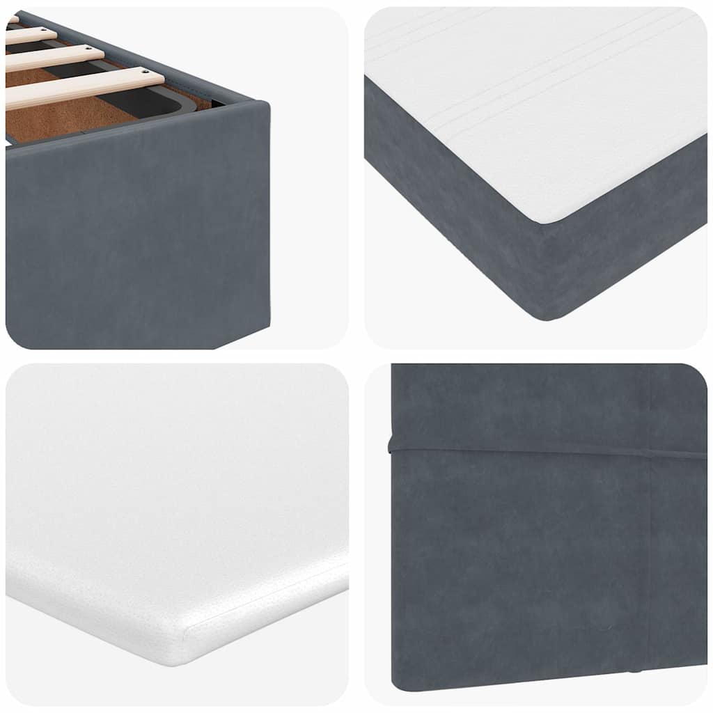 Ottoman bed met matras 120x200cm fluweel donkergrijs is nu te koop bij PeponiXL, paradijselijk wonen!