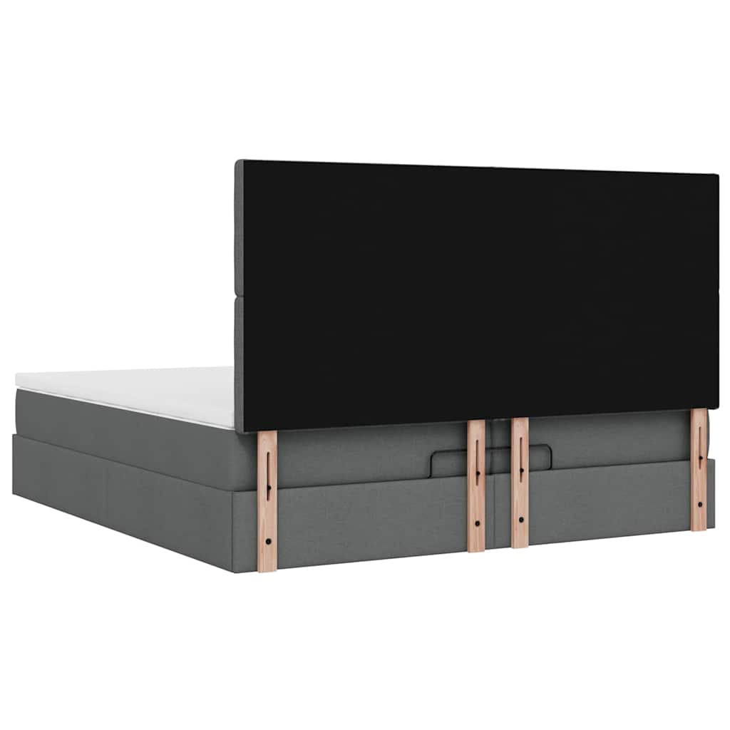 Ottoman bed met matrassen 200x200cm stof donkergrijs is nu te koop bij PeponiXL, paradijselijk wonen!