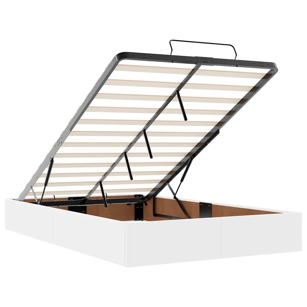 Ottoman bed met matras en LED's 120x190 cm kunstleer wit