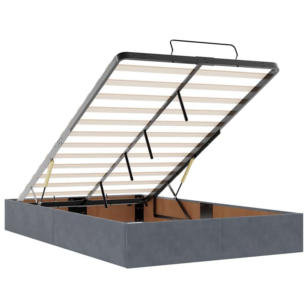 Ottoman bed met matrassen en LED's 120x200cm fluweel is nu te koop bij PeponiXL, paradijselijk wonen!