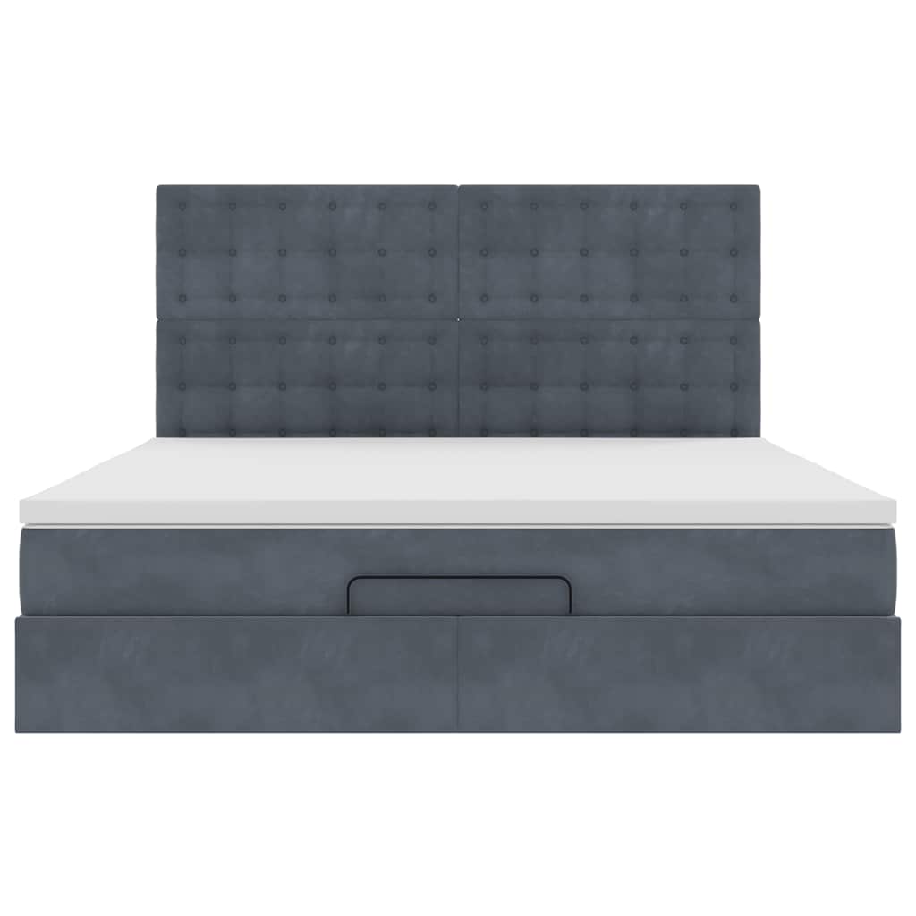 Ottoman bed met matrassen en LED's 180x200cm fluweel is nu te koop bij PeponiXL, paradijselijk wonen!