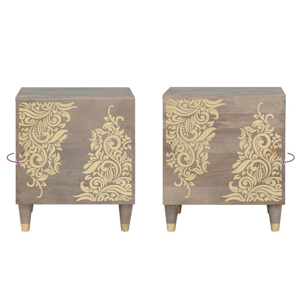 Nachtkastje met Deur 2 pcs Grijs 40 x 33 x 46 cm is nu te koop bij PeponiXL, paradijselijk wonen!