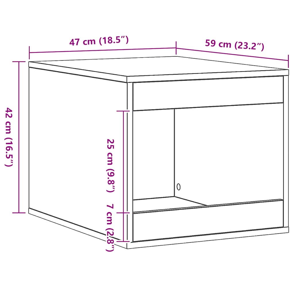Kattenbakkast 47x59x42 cm bewerkt hout artisanaal eikenkleurig is nu te koop bij PeponiXL, paradijselijk wonen!