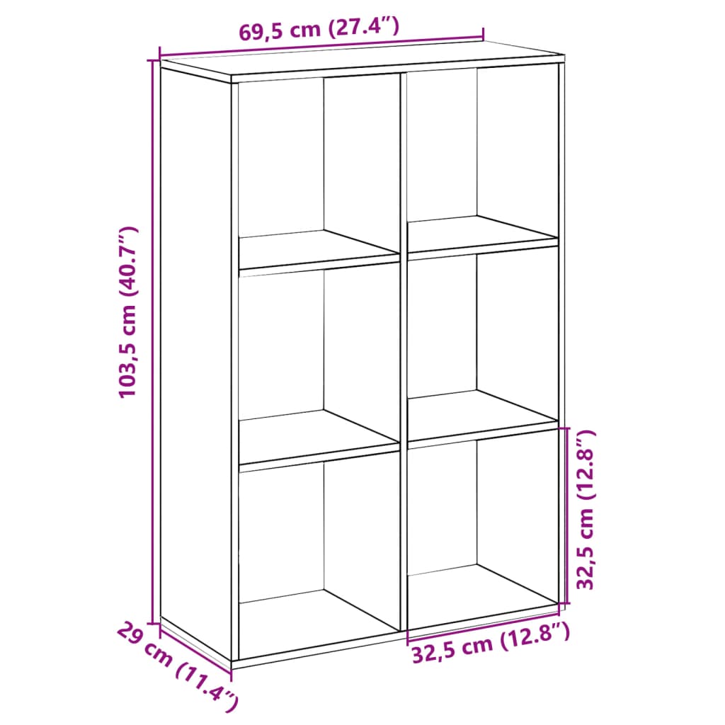 Kamerscherm / boekenkast 69,5x29x103,5 cm hout sonoma eiken is nu te koop bij PeponiXL, paradijselijk wonen!