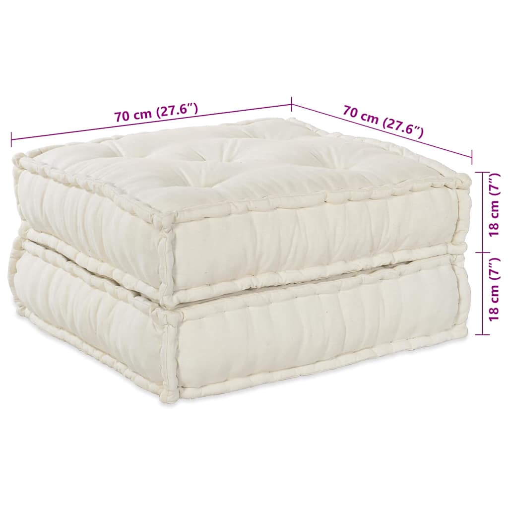 Modulair Sofabet 2 pcs Crèmekleurig 140 x 70 x 36 cm Stof