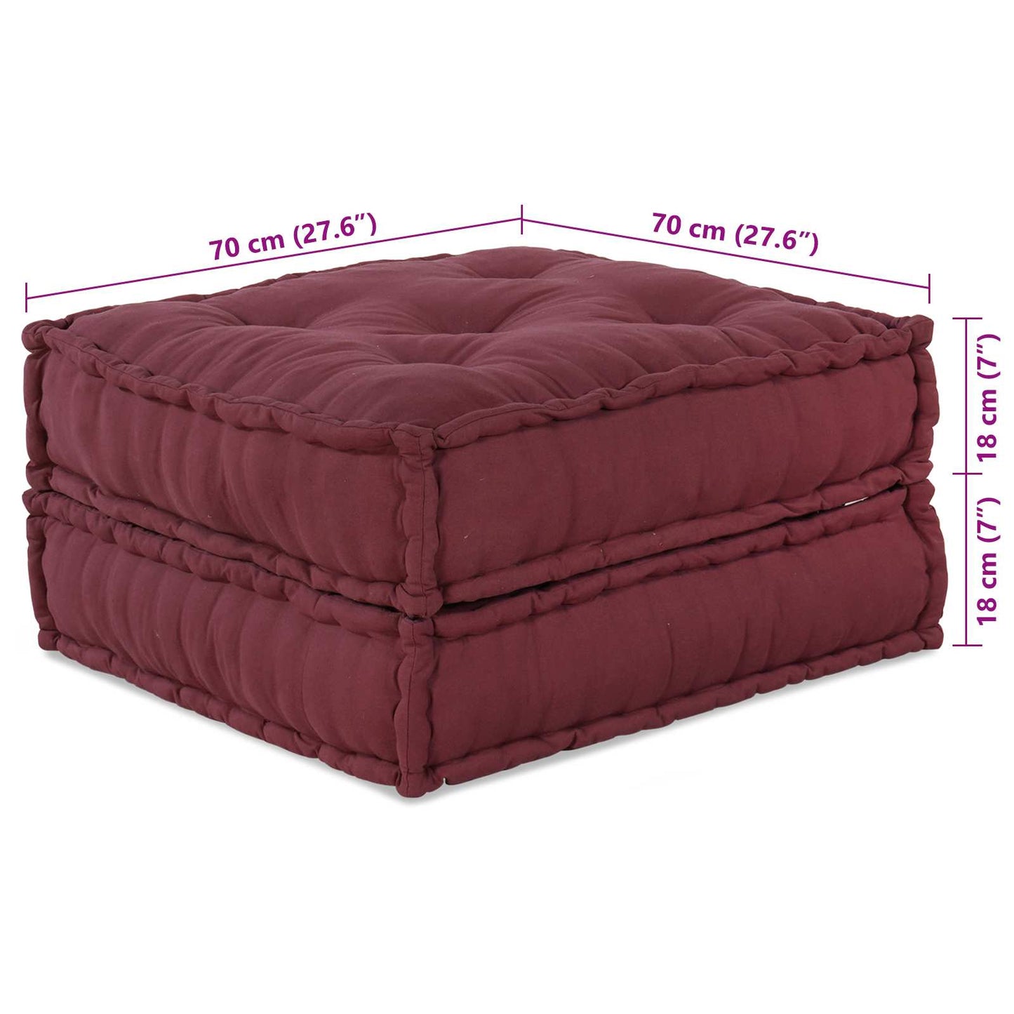 Modulair Sofabet 2 pcs Bordeaux 140 x 70 x 36 cm Stof is nu te koop bij PeponiXL, paradijselijk wonen!